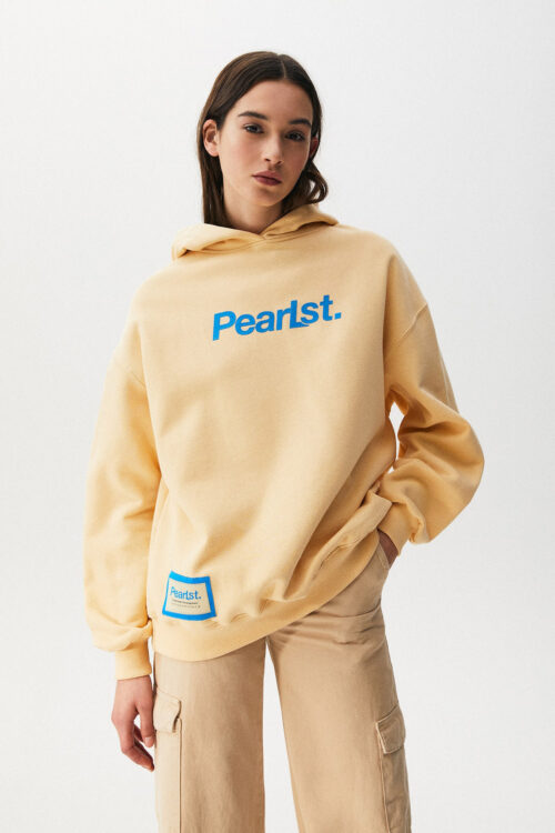 Slogan Hoodie With Label Detail